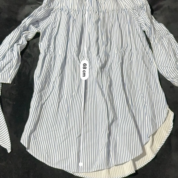 H&M Blue and White Striped Blouse - Picture 4 of 10